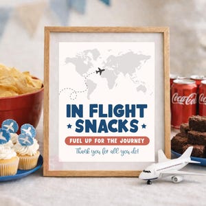 Teacher and Staff Appreciation Week Itinerary Sign Editable Plane Travel Theme Bundle Template image 5