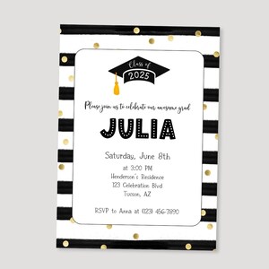 Class of 2025 Graduation Party Invitation Printable Template