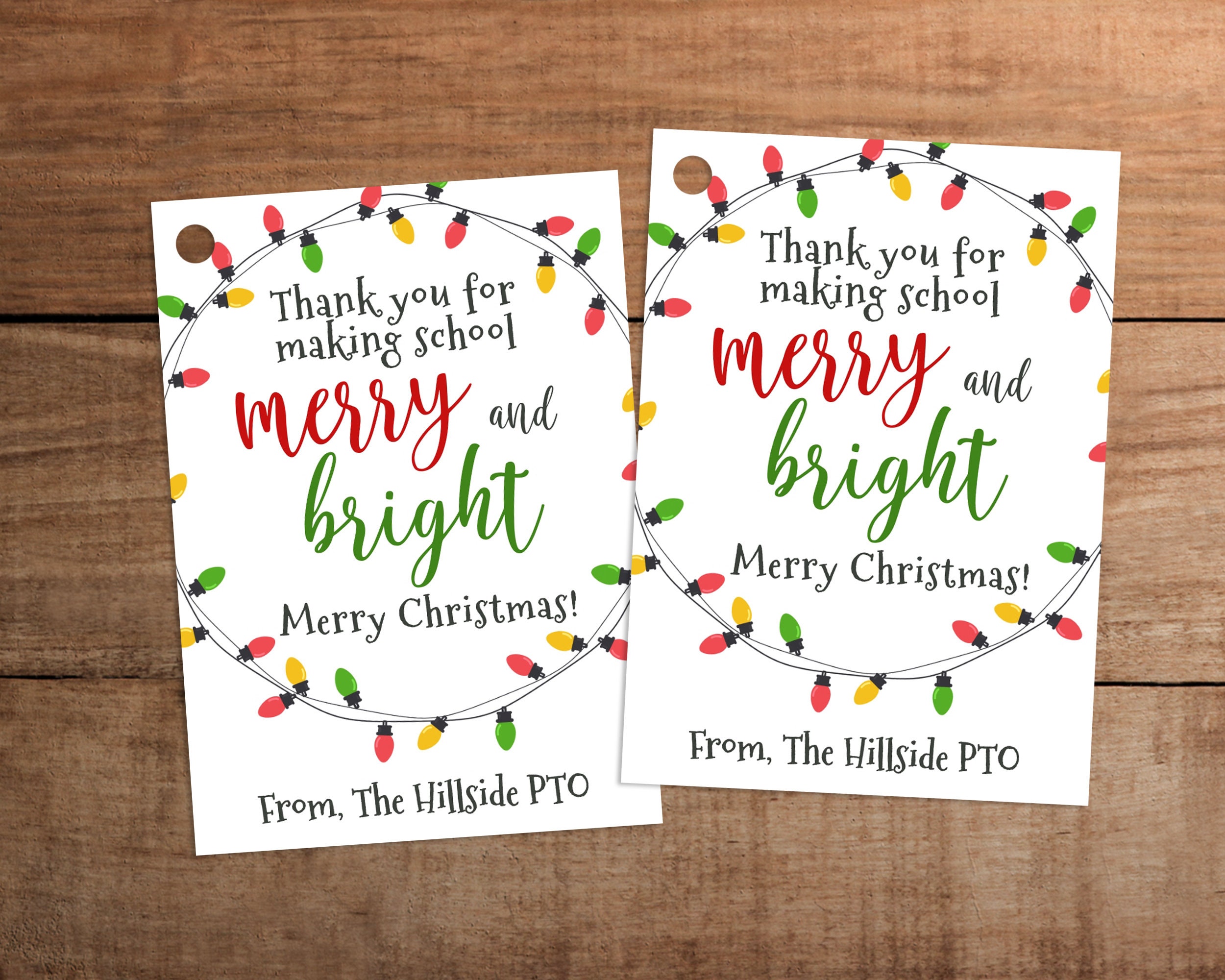 Editable Christmas Thank You Gift Tag Printable for Teacher | Etsy