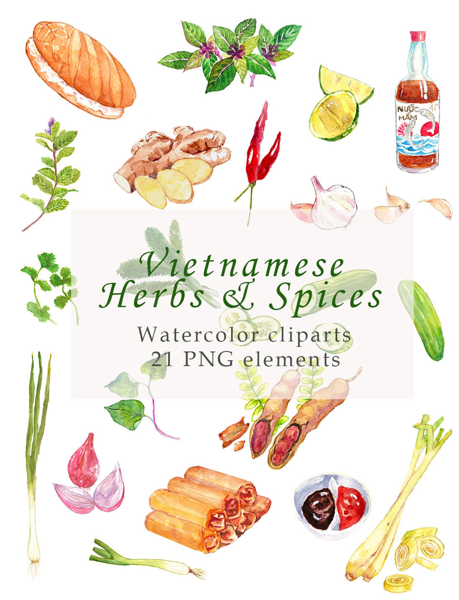 Vietnamese Herbs and Spices Vietnam Food Cooking Southeast Etsy