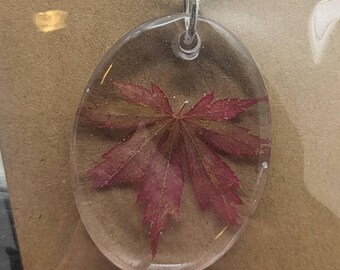 Japanese Maple in Resin Pendant