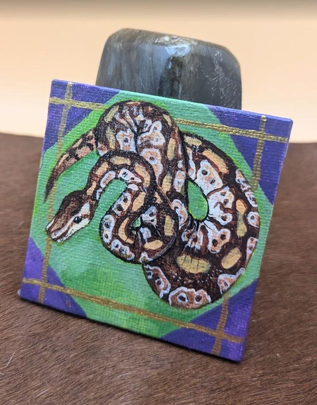 Mini Ball Python Painting - Etsy