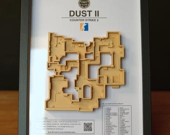 Counter Strike 2 3D Map Wandkunst Kollektion | CS2 Spielzimmer Dekor | Gamer Geschenk