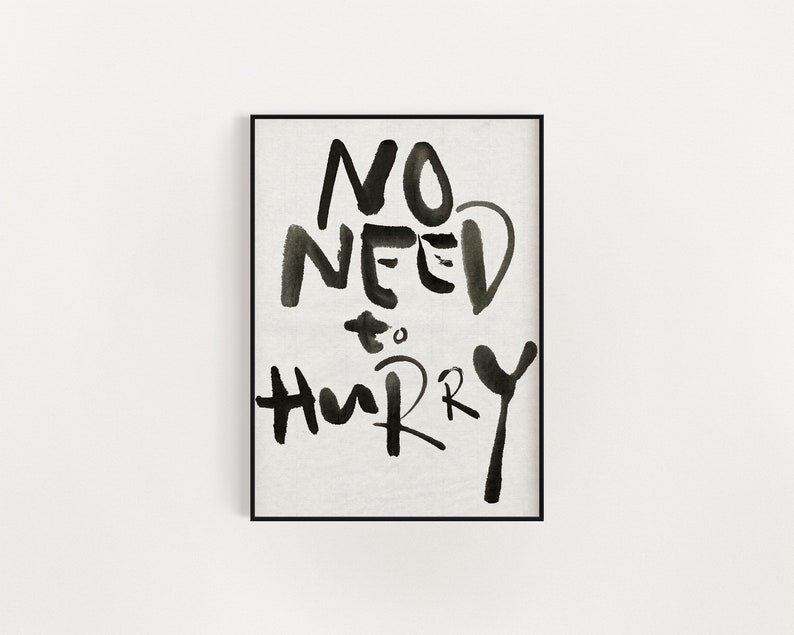 Black and White Prints Calligraphy Prints Calming Wall Art Etsy