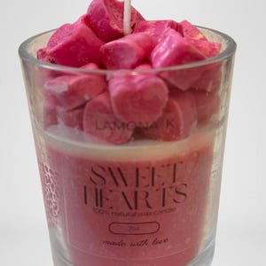 SWEETHEART vegan sugar scent candle -Heart-Filled Soy Candle | Hand-Poured, Natural, Eco-Friendly, and Scented with Love 7oz