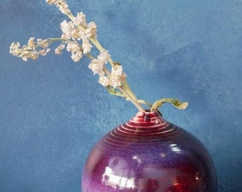 Handmade Purple Vase - Made With Passion Of Art