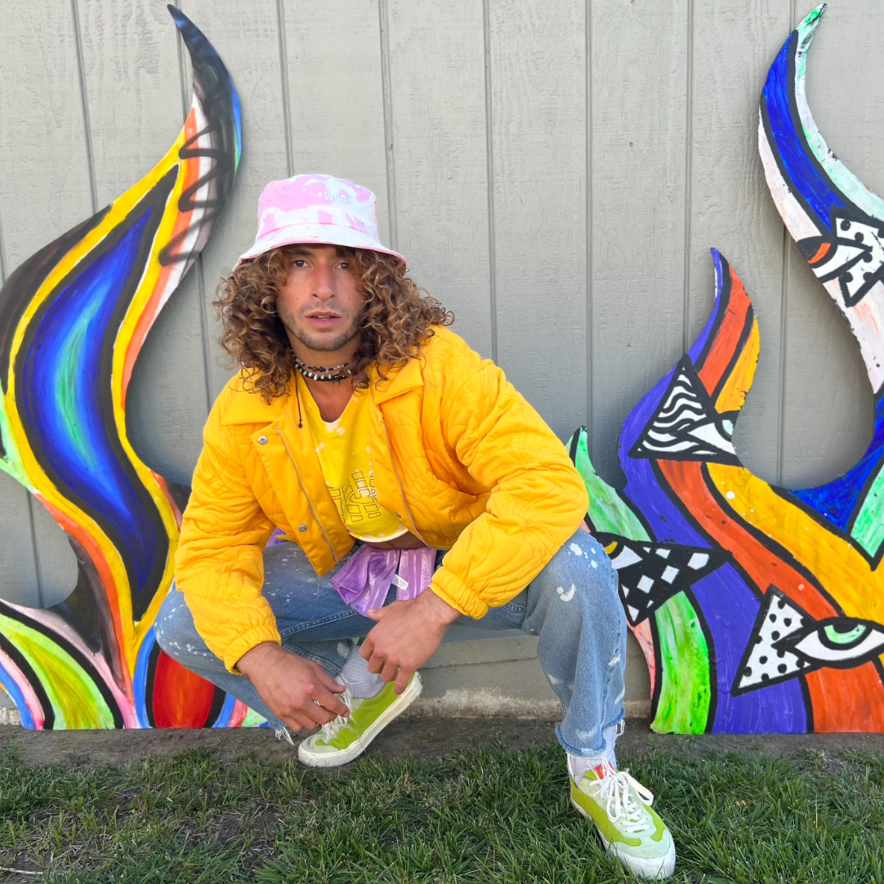 Flower of Life Bucket Hat | Hand Painted Pink Bleach Distressed - Etsy
