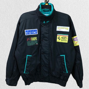 Vtg Magneti Marelli Ferrari F-1 Grandprix Bomber Jacket
