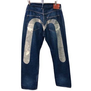 Evisu Daicock Blue Denim Jeans Travis Scott