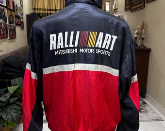MITSUBISHI RALLIART スポーツジャケット　レア　貴重 Vintage Ralliart Mitsubishi Motors Racing Light Jacket - Etsy