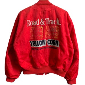Vintage Yellow Corn Motor Sport Equipment Racing Jacket
