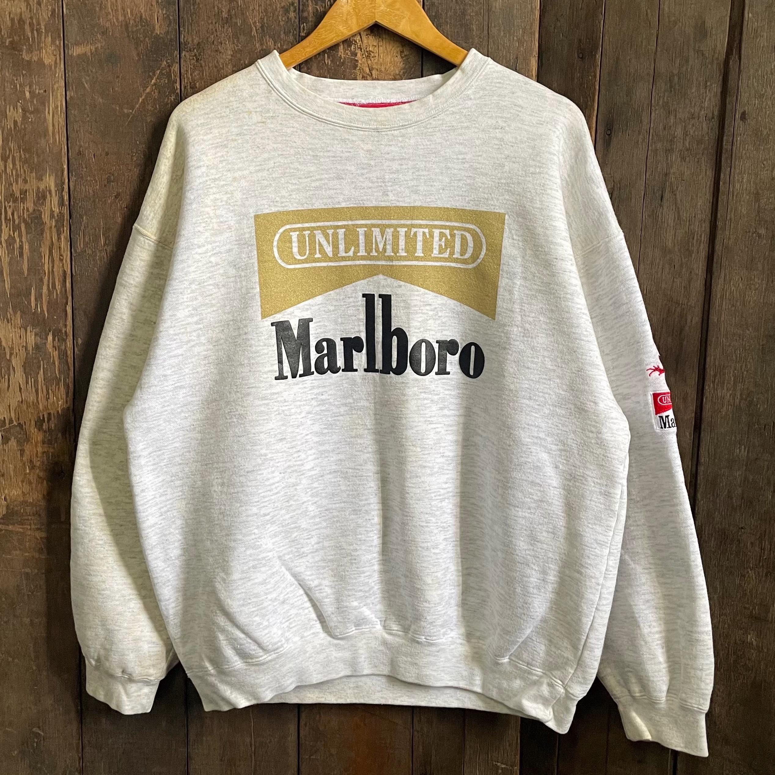 marlboro cigarette sweatshirt Vintage Marlboro Big Logo Crewneck Sweatshirt