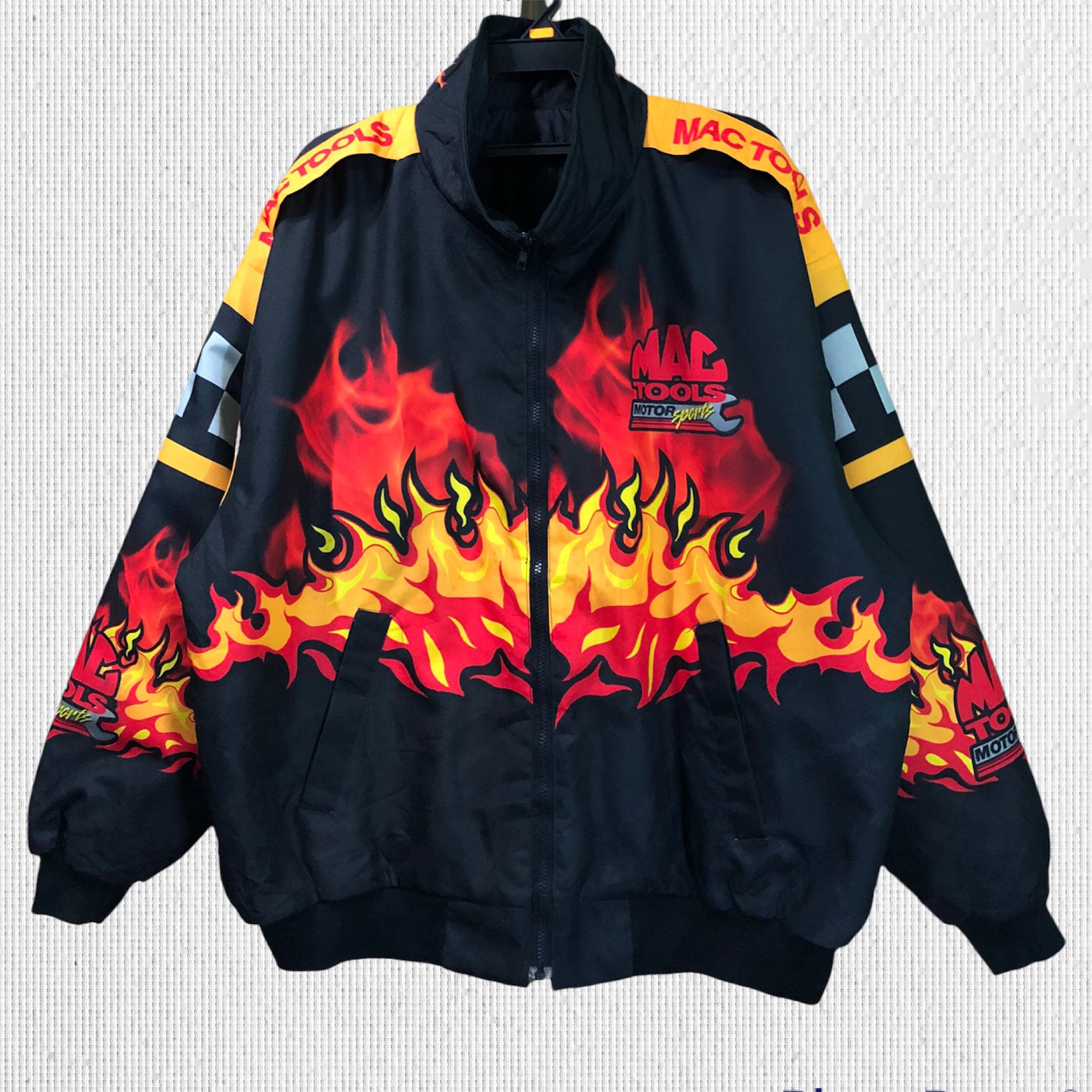 Vintage Mac Tools Motorsport Flames Swingster Racing Jacket Vintage Mac Tools Motorsport Flames Swingster Racing Jacket