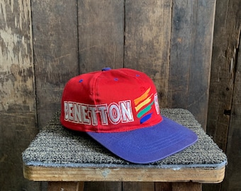 Casquette F1 Benetton Formula 1 Vintage Rétro - Neuf/NOS Des Années 90, Taille Réglable