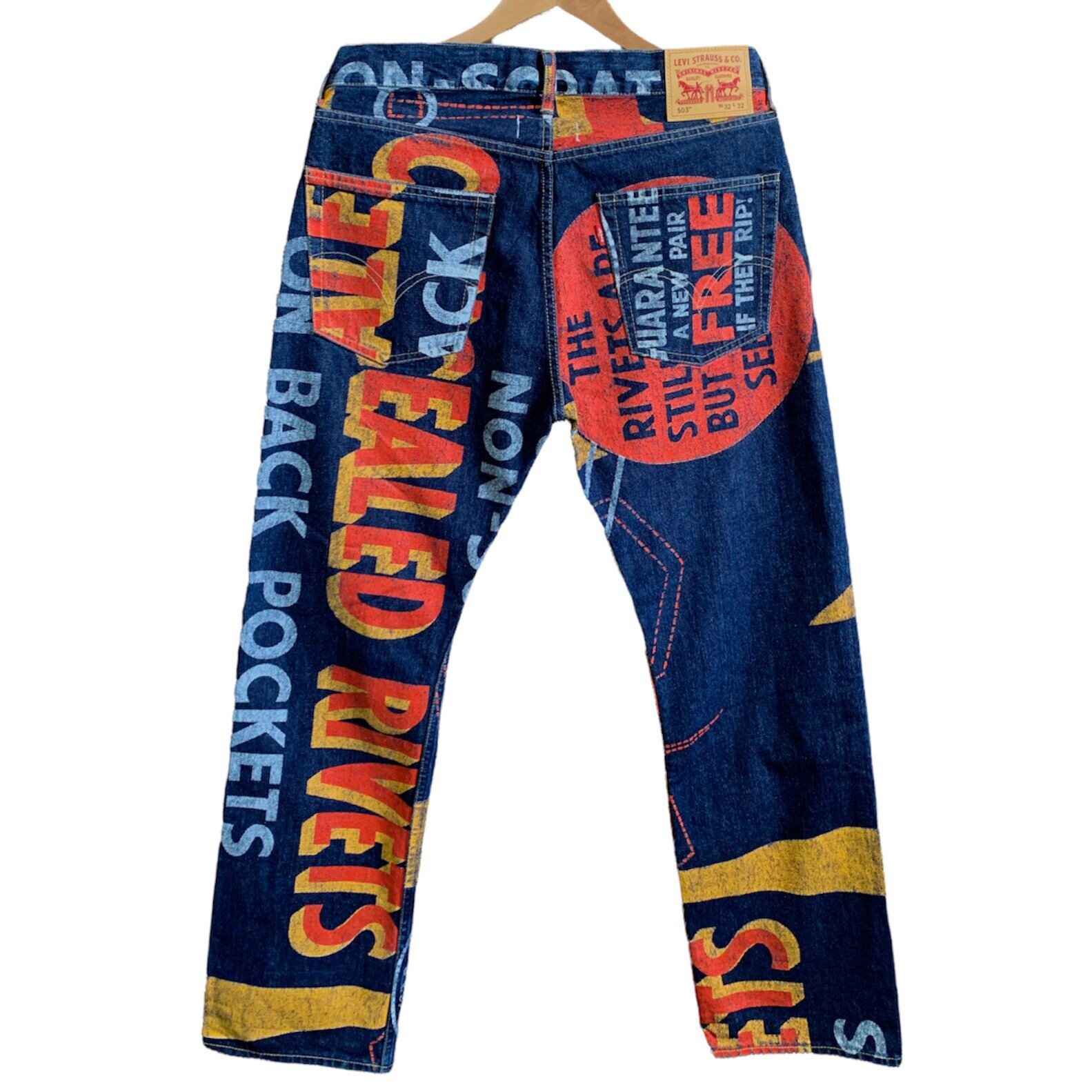 Junya Watanabe X Levi's AD2018 Painted Banner Selvedge Jeans