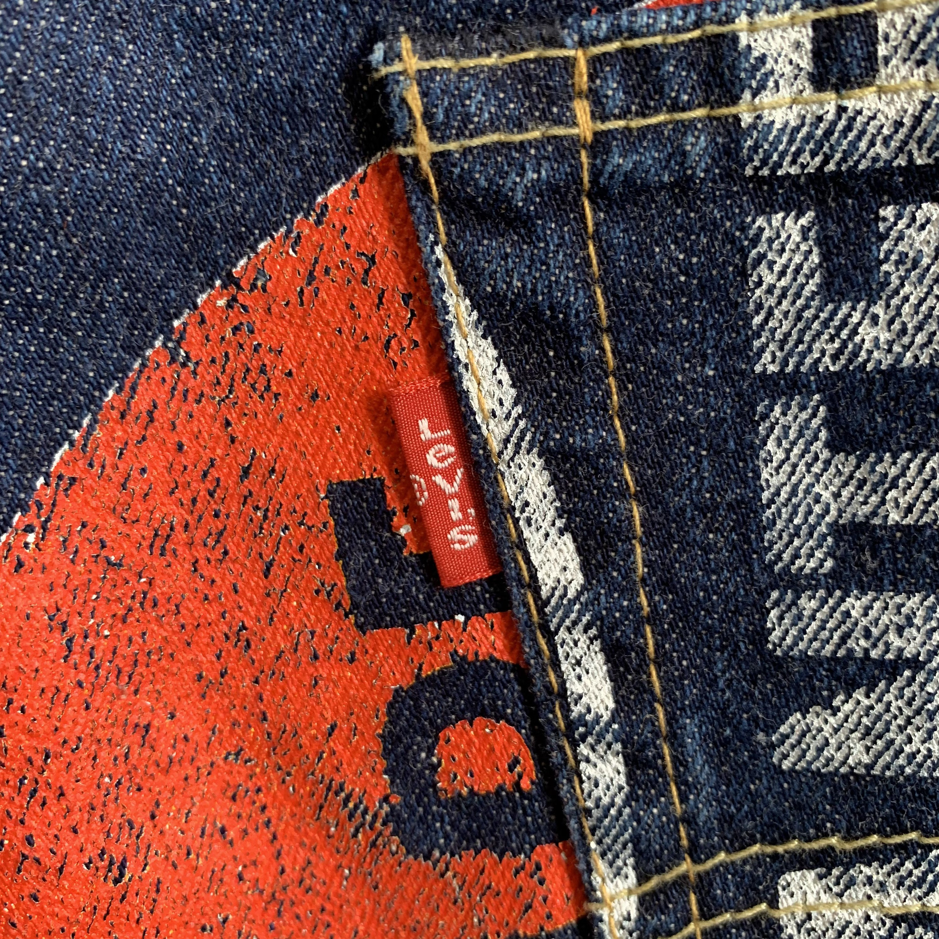 Junya Watanabe X Levi's AD2018 Painted Banner Selvedge Jeans - Etsy