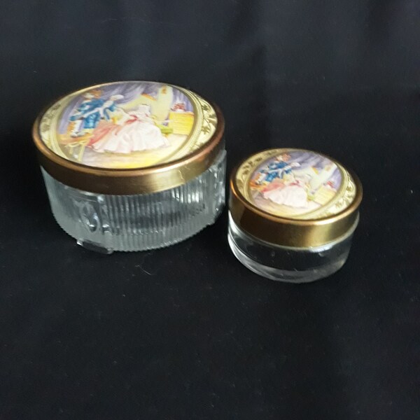 Glass Vanity Jar Etsy