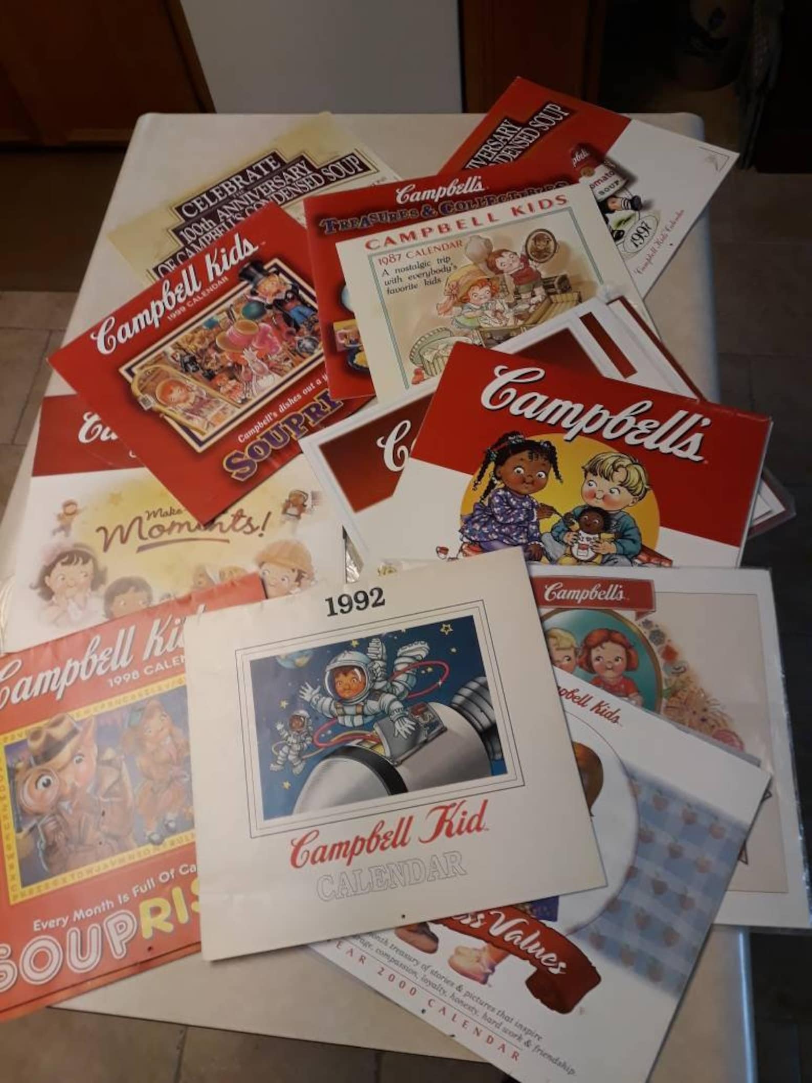 Campbell es Soup Calendars vtg alle 11 1987 1990 und mehr. Etsy