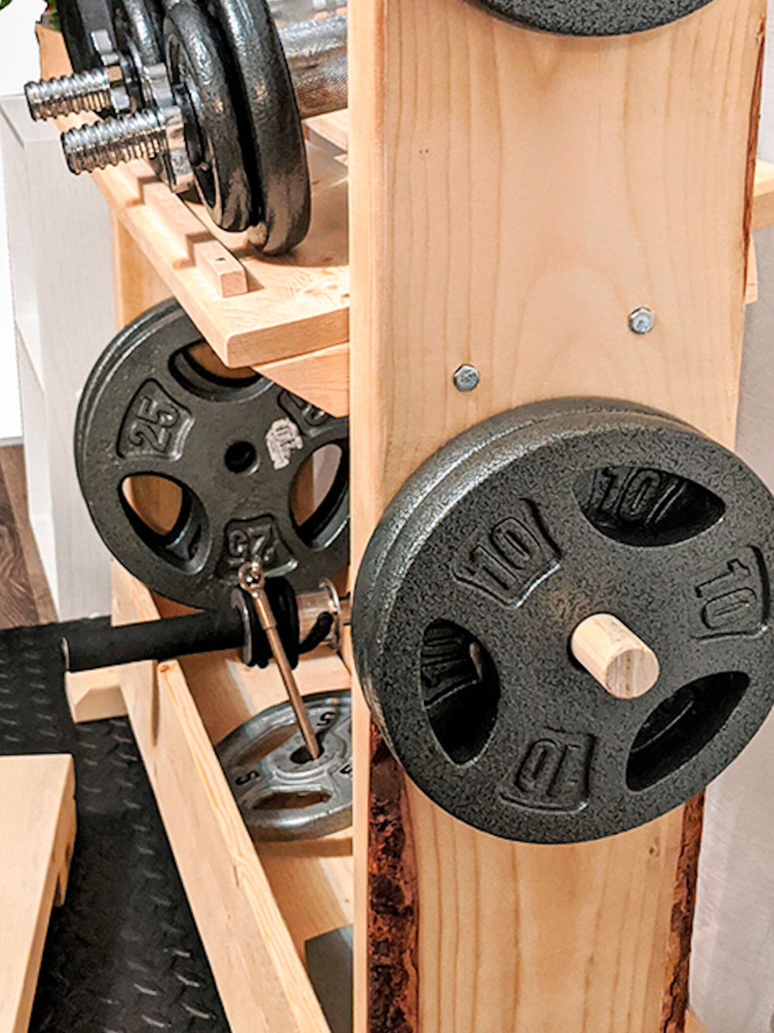 Wooden Dumbbell Rack Weight Rack Dumbbell Storage Etsy