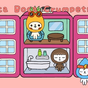 Toca Boca Crumpets House / Toca Life World / Quiet Book pages / Printable Paper Doll