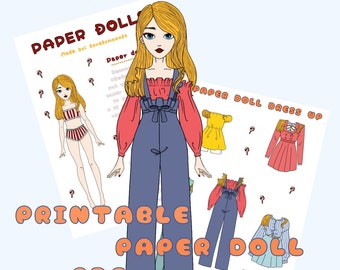Printable Paper Doll Dress Up: Kids' Activity (Digital Download)