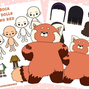 Toca Boca Paper Dolls Dogs Collection/ Toca Boca papercraft