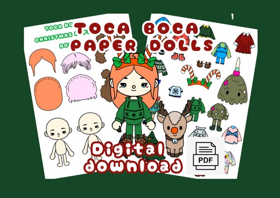 Toca Boca Paper Dolls and Clothes Canvas Print for Sale by