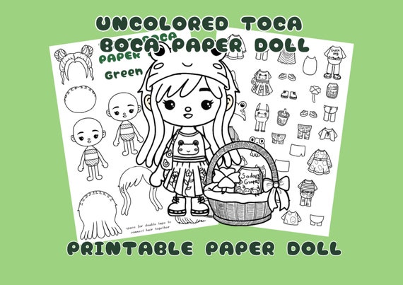 Printable Toca Boca Paper Doll and Clothes Activities for Kids