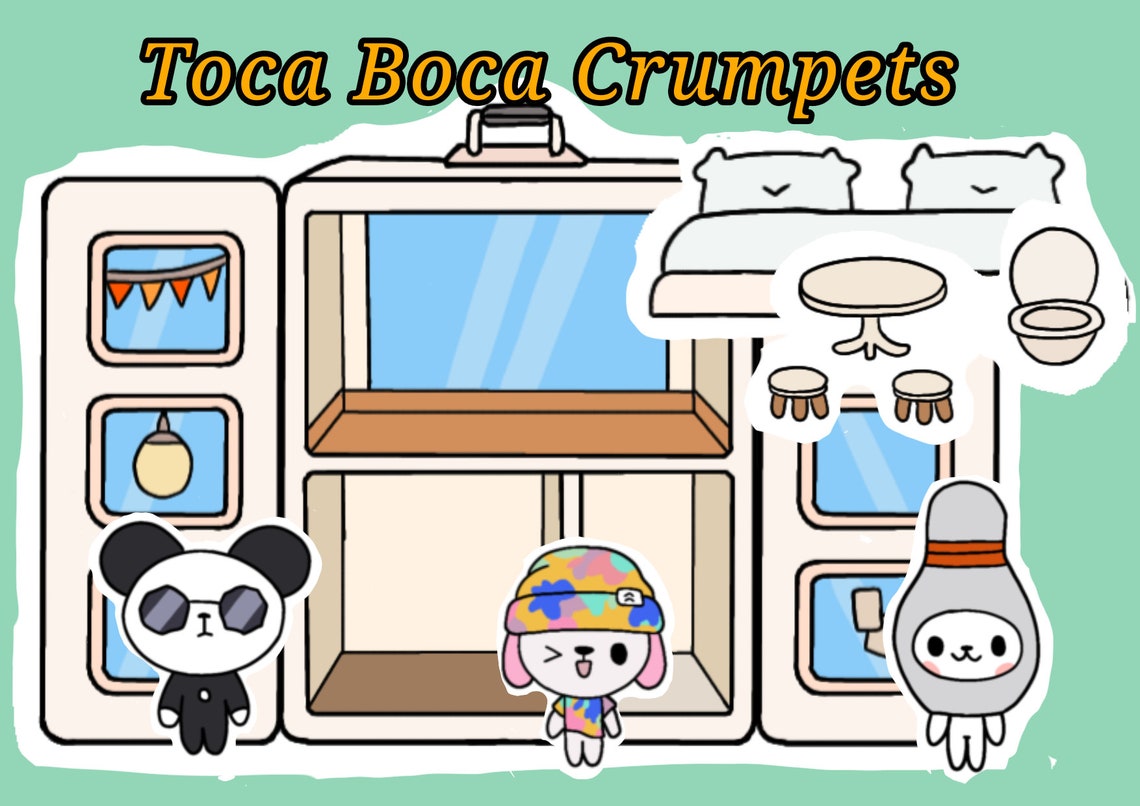 Toca Boca Crumpets House Toca Life World Papercrafts Diy Etsy Porn