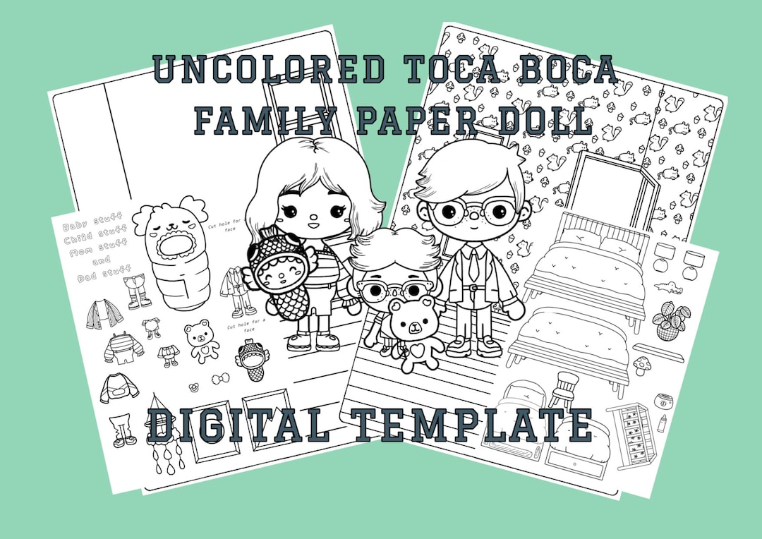 Toca Boca Paper Dolls Dogs Collection/ Toca Boca papercraft