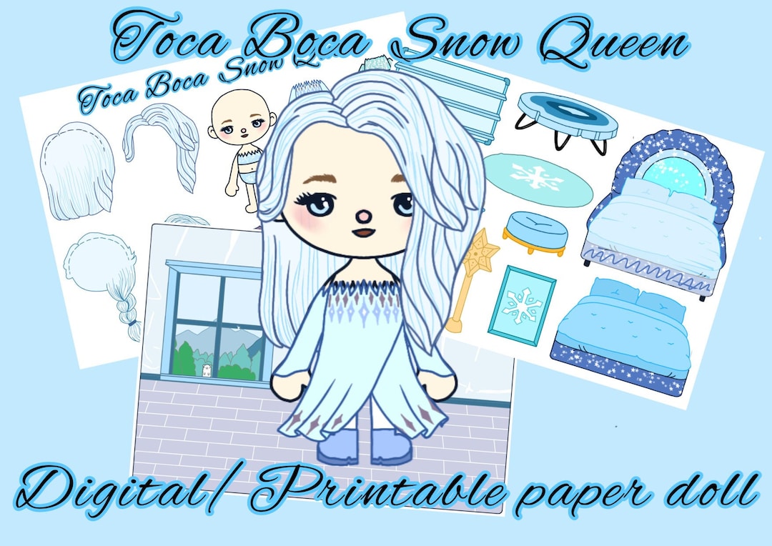 Wednesday Toca Boca Paper Doll | Poster