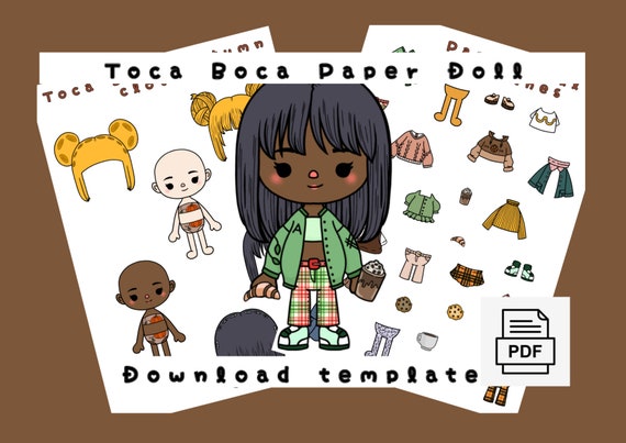 Muñeca de papel Toca Boca Otoño / imprimible / descargable / ropa / Kids  Play -  México