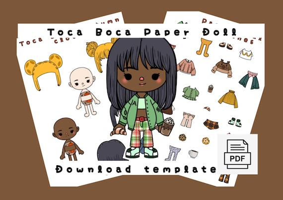 Muñeca de papel Toca Boca Otoño / imprimible / descargable / ropa / Kids  Play -  México