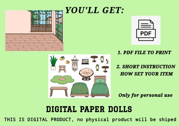 Printable Toca Boca Family Paper Doll Bedrooms / Paper Doll Mom