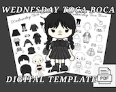 Wednesday Toca Boca Paper Doll | Poster