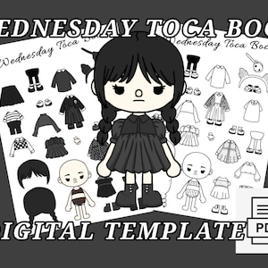 Toca boca dollhouse busy book toddler🌈Toca boca paper doll printable |  Paper dollhouse folding printed | DIY paper kit print for kids 🌈 Woa Doll