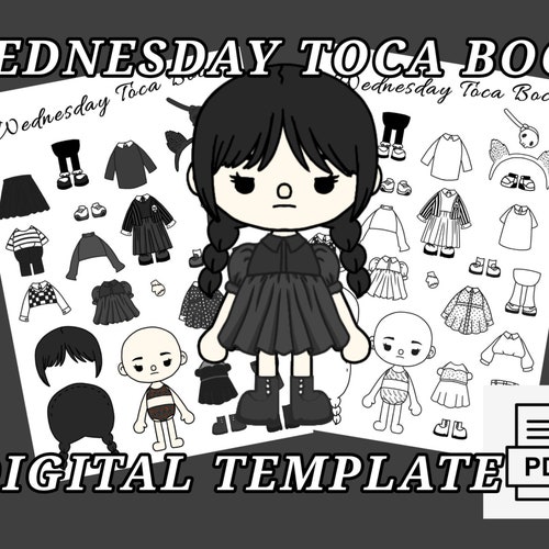 Printable Toca Boca Paper Dolls and Clothes / Dress up Doll / - Etsy Israel