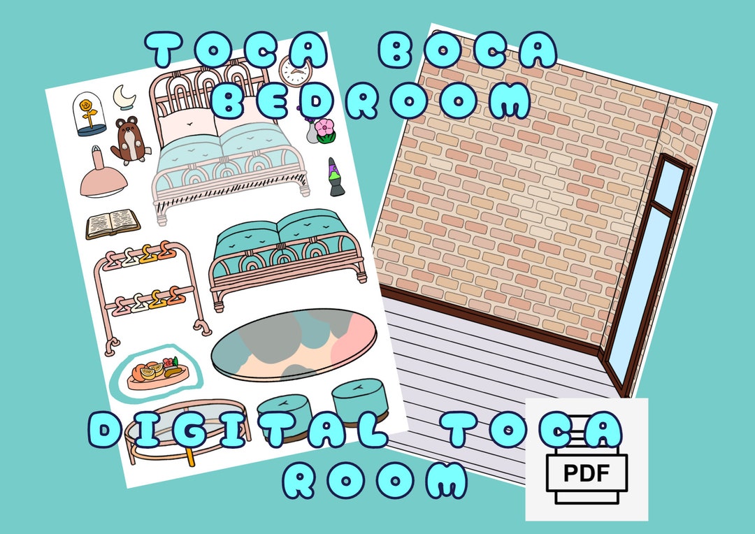 Toca Boca Bedroom / Toca Boca Papercraft / Quiet Book Pages / Printable ...