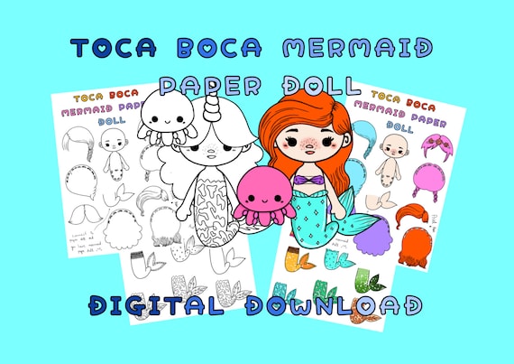 Printable Toca Boca Boy Paper Doll Dress Up / Toca Boca papercraft / quiet  book pages / Instant Digital Download