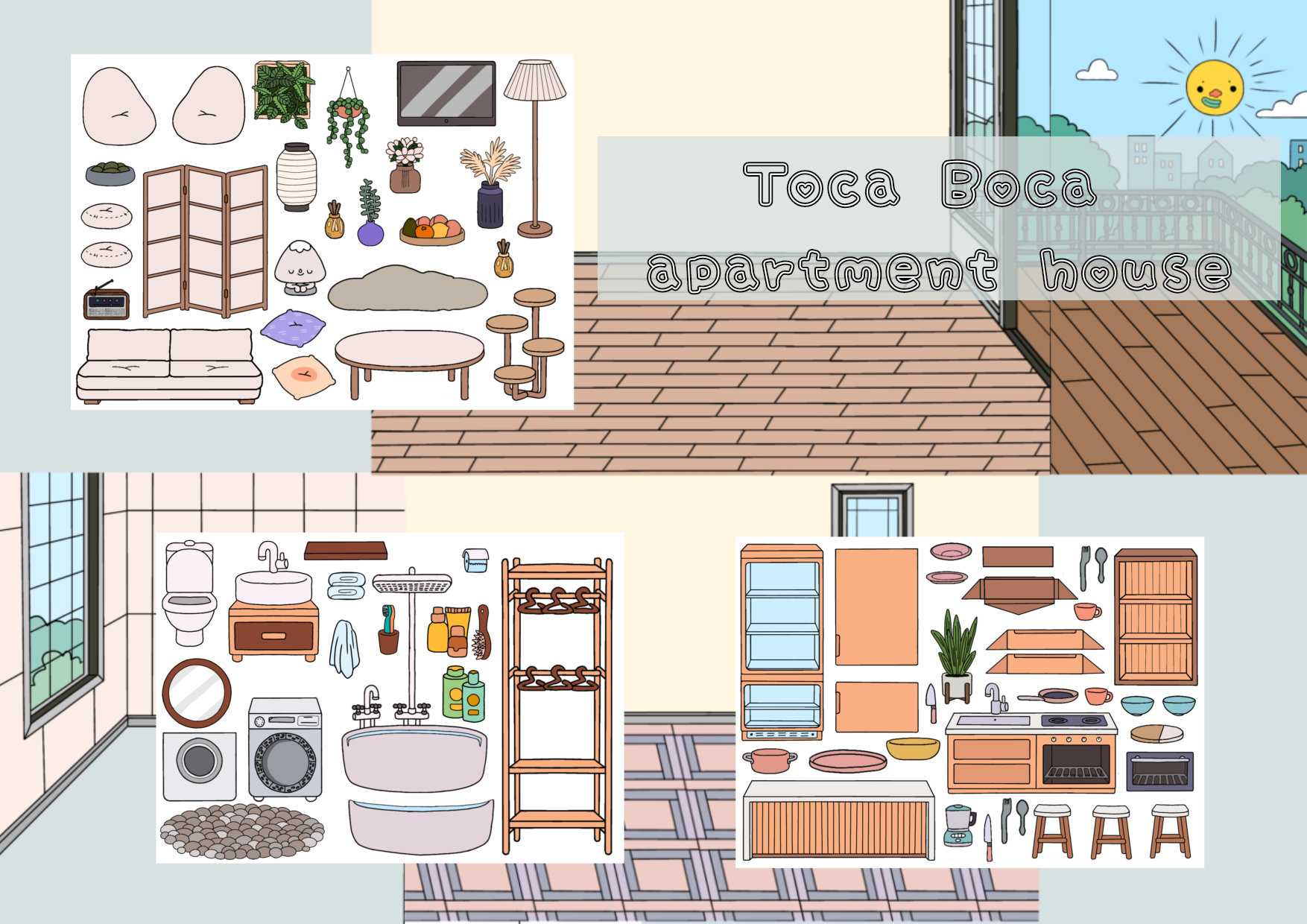 Toca Boca Apartment House Toca Boca Papercraft Quiet Book Etsy UK