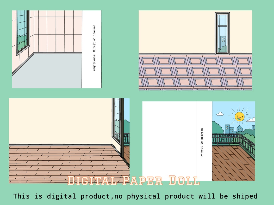 Toca Boca Apartment House / Toca Boca Papercraft / Quiet Book Pages