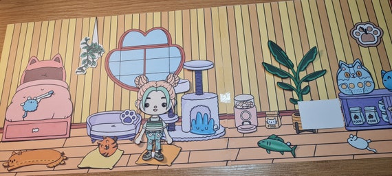 Uncolored Toca Boca Paper Doll house with furniture Toca Boca -   Portugal