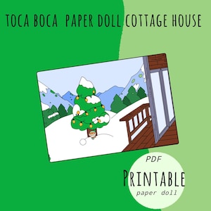Printable Toca Boca Cottage House / Toca Boca papercraft / quiet book pages / Printable apartment for paper dolls