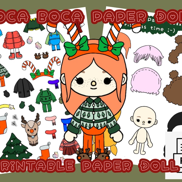 Toca Boca Printable Paper Doll - Etsy Australia