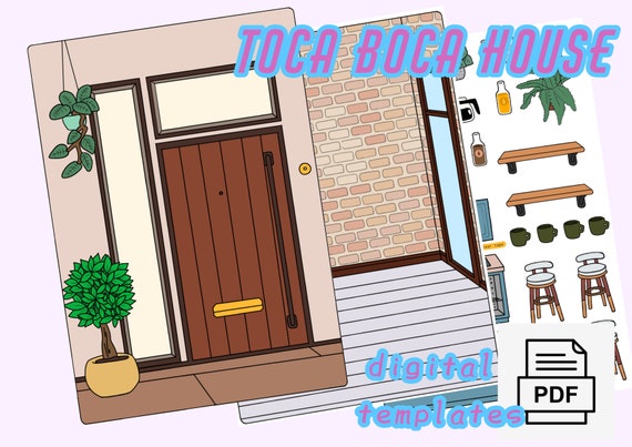 Printable Toca Boca House / Toca Boca Papercraft / Quiet Book Pages /  Printable Apartment for Paper Dolls 