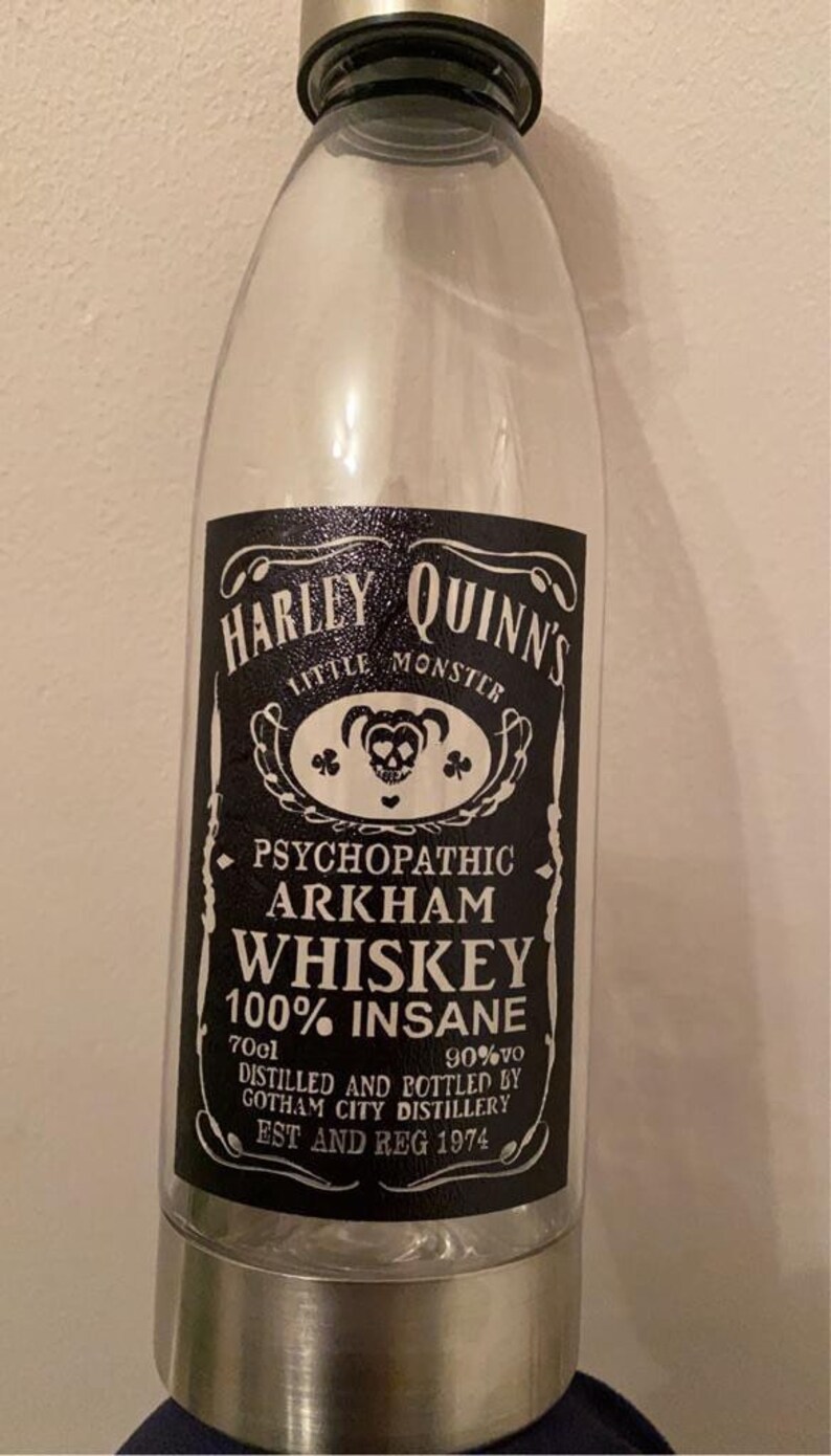 Harley Quinn drinks bottle Etsy