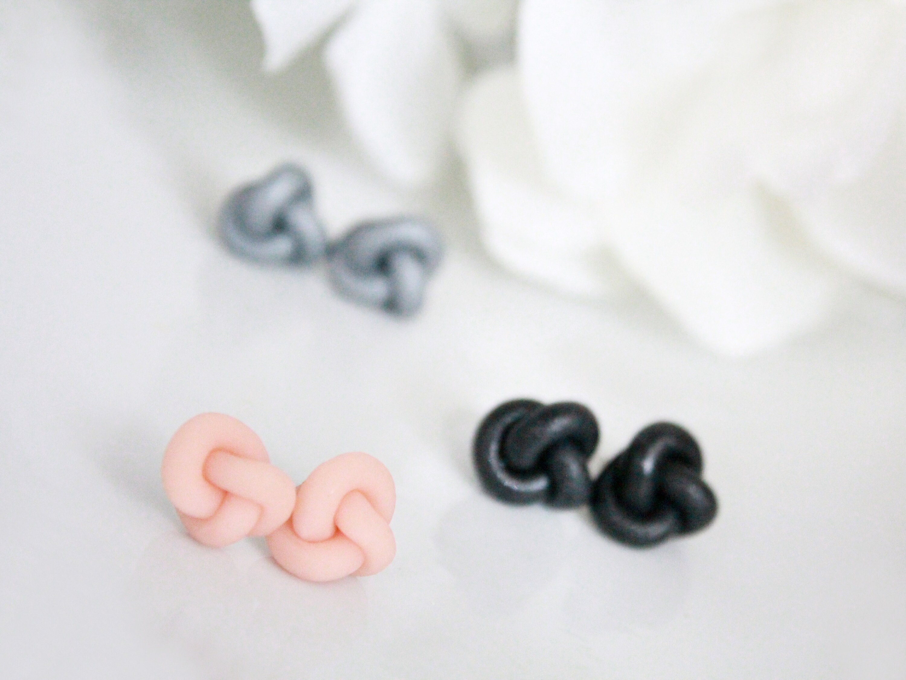 Knot Stud Handmade Polymer Clay Earrings/Clay Knots Earrings Etsy