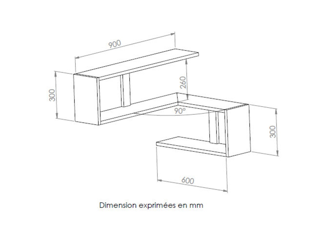 SIGMA Wood Angle Shelf Etsy