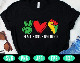 Download Peace Love Juneteenth Svg Etsy