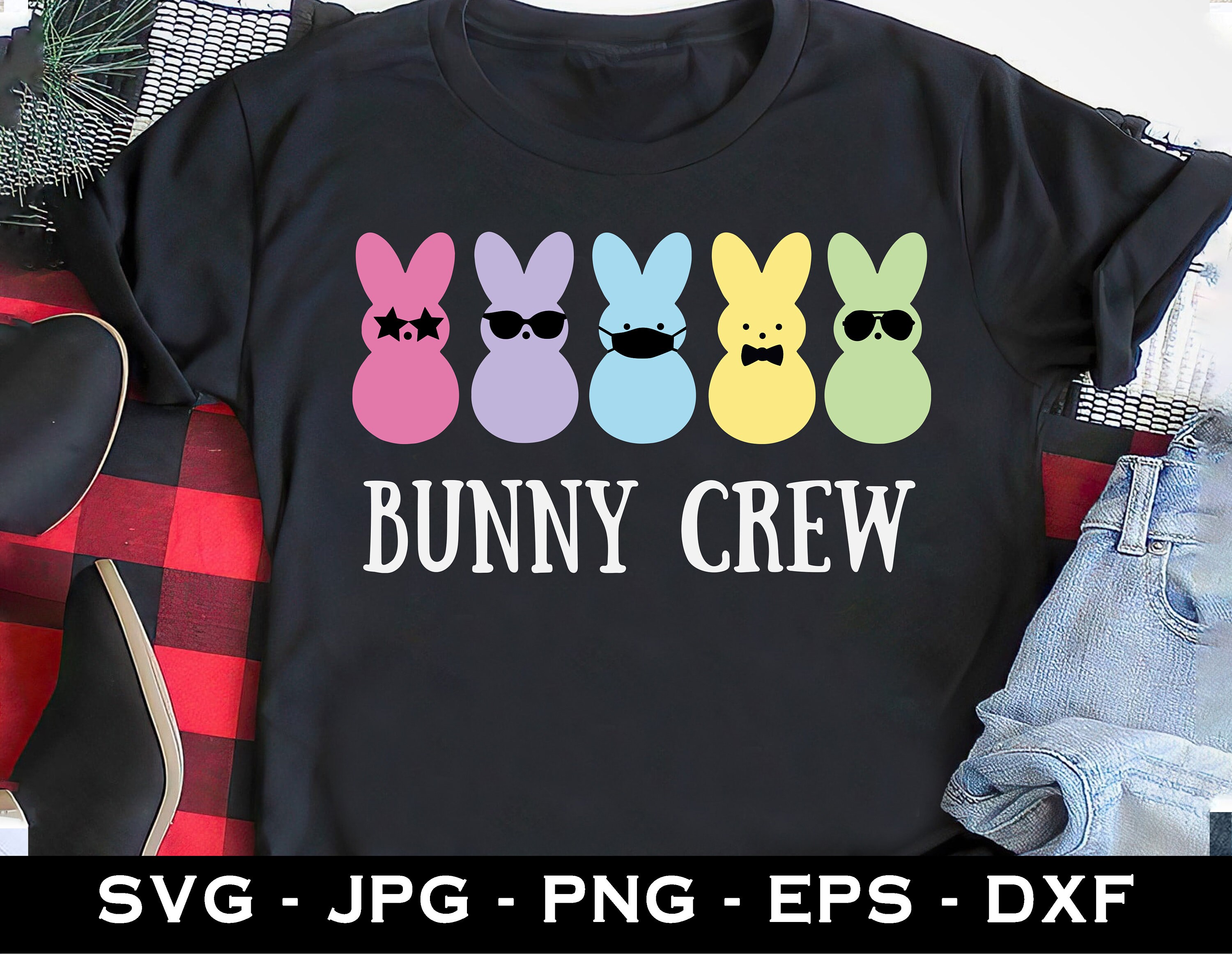 Download Cute Bunny Crew Easter 2021 Family Egg Matching Group Svg | Etsy